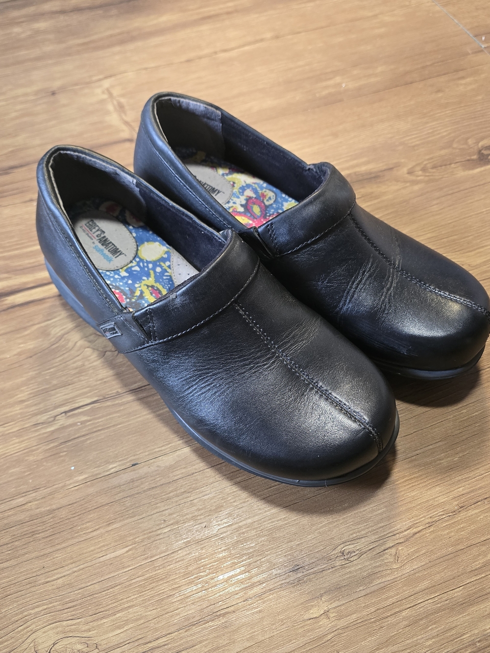 Grey's Anatomy Softwalk Black Slip-On Slip Resistant Work Shoes 8.5